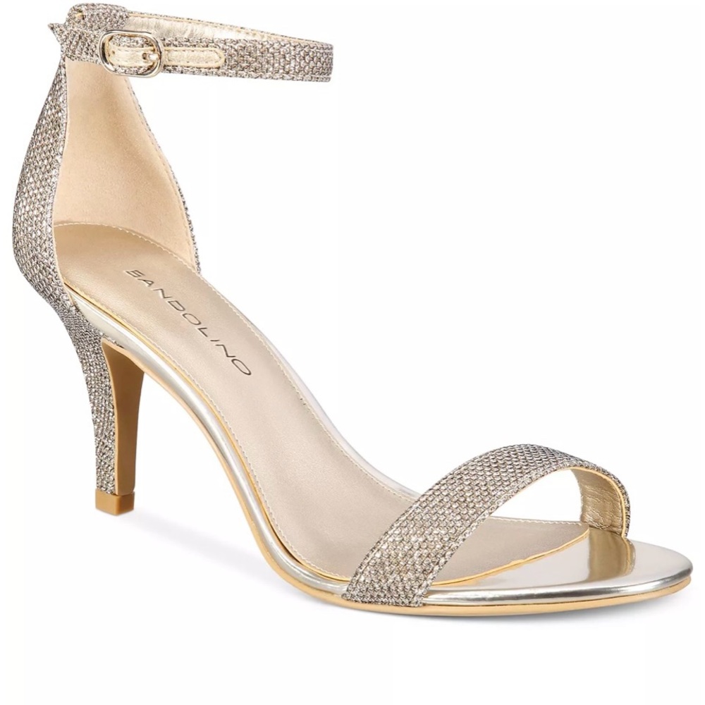 Bandolino Women's Madia Two Piece Dress Sandals in Gold - Size 8.5